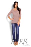 Sweter Damski Model 70008 Cappuccino - PeeKaBoo