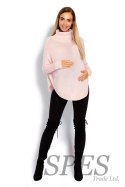 Sweter Ponczo Model 70009C Powder Pink - PeeKaBoo