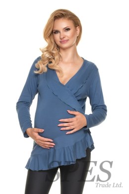 Bluzka Ciążowa Model 0185 Blue - PeeKaBoo