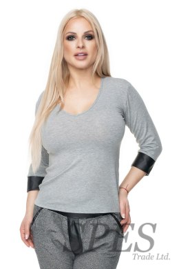 Bluzka Model 0102 Grey - PeeKaBoo