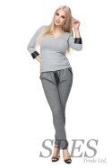 Bluzka Model 0102 Grey - PeeKaBoo