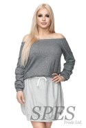 Bluzka Model 0109 Dark Grey - PeeKaBoo