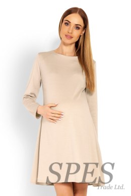 Sukienka Ciążowa Model 1359C Beige - PeeKaBoo