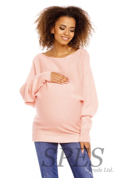 Sweter CIążowy Model 70003C Łosoś - PeeKaBoo