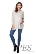 Sweter Ciążowy Model 30075 Light Grey - PeeKaBoo