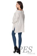 Sweter Ciążowy Model 30075 Light Grey - PeeKaBoo