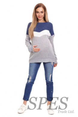 Sweter Ciążowy Model 40023 Jeans - PeeKaBoo