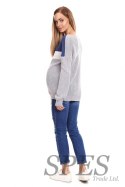 Sweter Ciążowy Model 40023 Jeans - PeeKaBoo