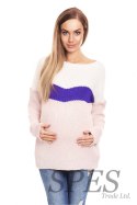 Sweter Ciążowy Model 40023 Powder Pink - PeeKaBoo