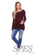 Sweter Ciążowy Model 40029 Bordo - PeeKaBoo