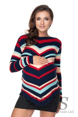 Sweter Ciążowy Model 40032 Navy - PeeKaBoo