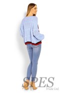 Sweter Ciążowy Model 60004C Sky Blue - PeeKaBoo