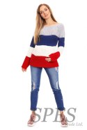 Sweter Ciążowy Model 70019 Jeans - PeeKaBoo