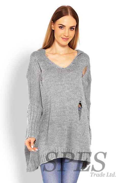 Sweter Damski Model 30055 Grey - PeeKaBoo