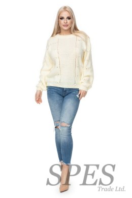 Sweter Damski Model 30059 Cream - PeeKaBoo