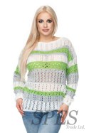 Sweter Damski Model 30060 Cream/Green - PeeKaBoo