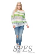 Sweter Damski Model 30060 Cream/Green - PeeKaBoo