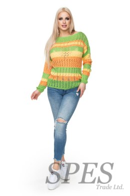 Sweter Damski Model 30060 Green/Orange - PeeKaBoo