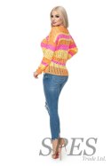 Sweter Damski Model 30060 Pink/Yellow - PeeKaBoo