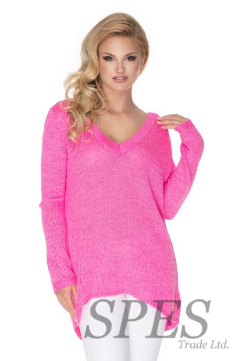 Sweter Damski Model 30067 Neon Pink - PeeKaBoo