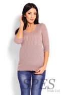 Sweter Damski Model 70008C Cappuccino - PeeKaBoo