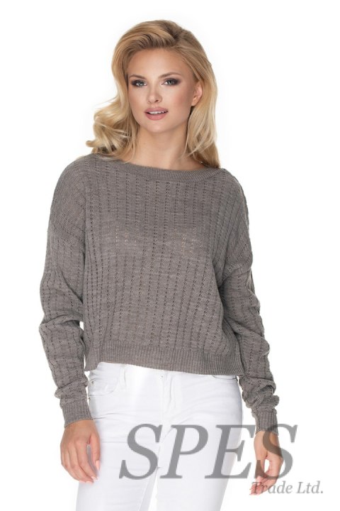 Sweter Damski Model 70022 Cappuccino - PeeKaBoo