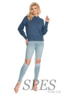 Sweter Damski Model 70035 Denim Jeans - PeeKaBoo