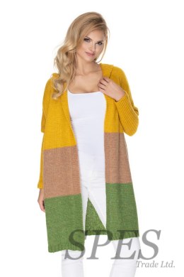 Sweter Kardigan Model 30069 Musztard/Green - PeeKaBoo