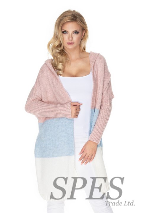 Sweter Kardigan Model 30069 Powder Pink/Sky Blue - PeeKaBoo