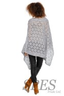 Sweter Poncho model 30012 Light Gray - PeeKaBoo