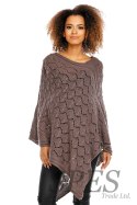 Sweter Poncho model 30012C Mocca - PeeKaBoo