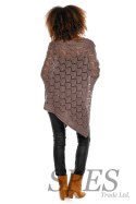 Sweter Poncho model 30012C Mocca - PeeKaBoo