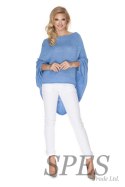 Sweter Ponczo Model 30068 Jeans - PeeKaBoo