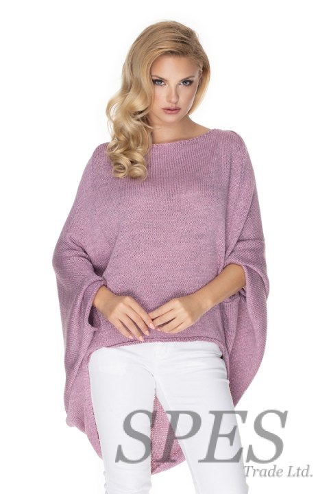 Sweter Ponczo Model 30068 Lila - PeeKaBoo