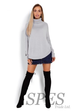 Sweter Ponczo Model 70009 Grey - PeeKaBoo