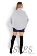 Sweter Ponczo Model 70009 Grey - PeeKaBoo