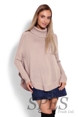 Sweter Ponczo Model 70009 Latte - PeeKaBoo