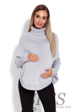 Sweter Ponczo Model 70009C Grey - PeeKaBoo