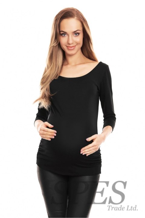 Bluzka Ciążowa Model 0142 Black - PeeKaBoo