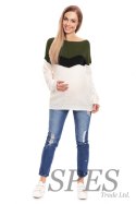 Sweter Ciążowy Model 40023 Khaki - PeeKaBoo