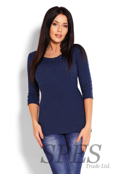 Sweter Damski Model 70008 Petrol Navy - PeeKaBoo