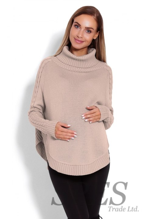 Sweter Ponczo Model 70009C Latte - PeeKaBoo