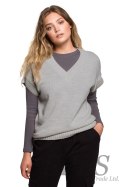 Bezrękawnik Model BK076 Grey - BE Knit