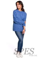 Sweter Damski Model BK038 Blue - BE Knit