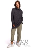 Sweter Damski Model BK047 Antracyt - BE Knit