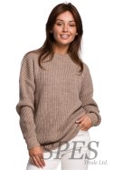 Sweter Damski Model BK052 Cappuccino - BE Knit