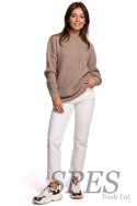 Sweter Damski Model BK052 Cappuccino - BE Knit