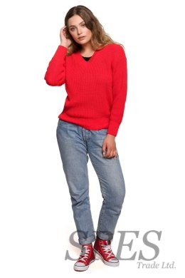 Sweter Damski Model BK075 Red - BE Knit