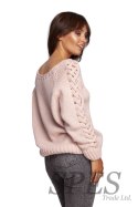 Sweter Damski Model BK090 Powder Pink - BE Knit