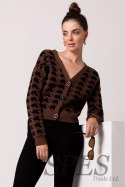 Sweter Damski Model BK104 Brown - BE Knit